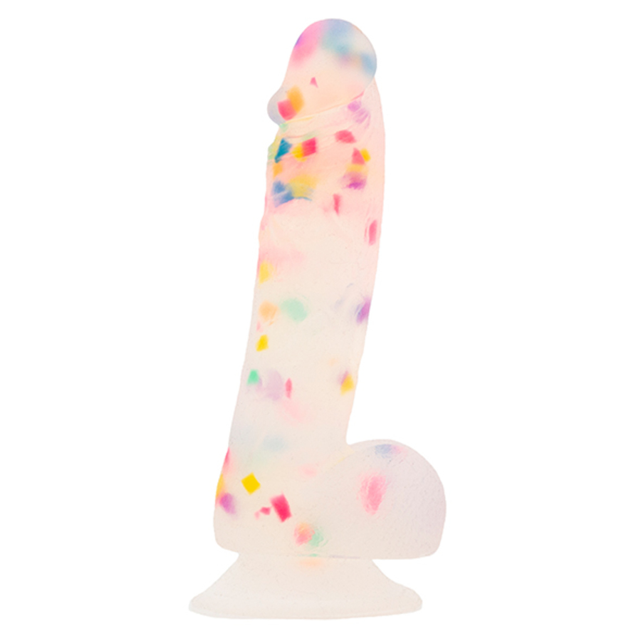 Addiction - Party Marty Confetti Dildo met Zuignap + PowerBullet 19 cm Vrouwen Speeltjes