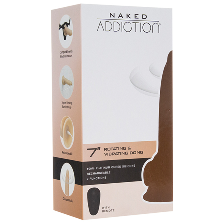 Naked Addiction - Roterende & Vibrerende Dildo met Remote 19cm Vrouwen Speeltjes