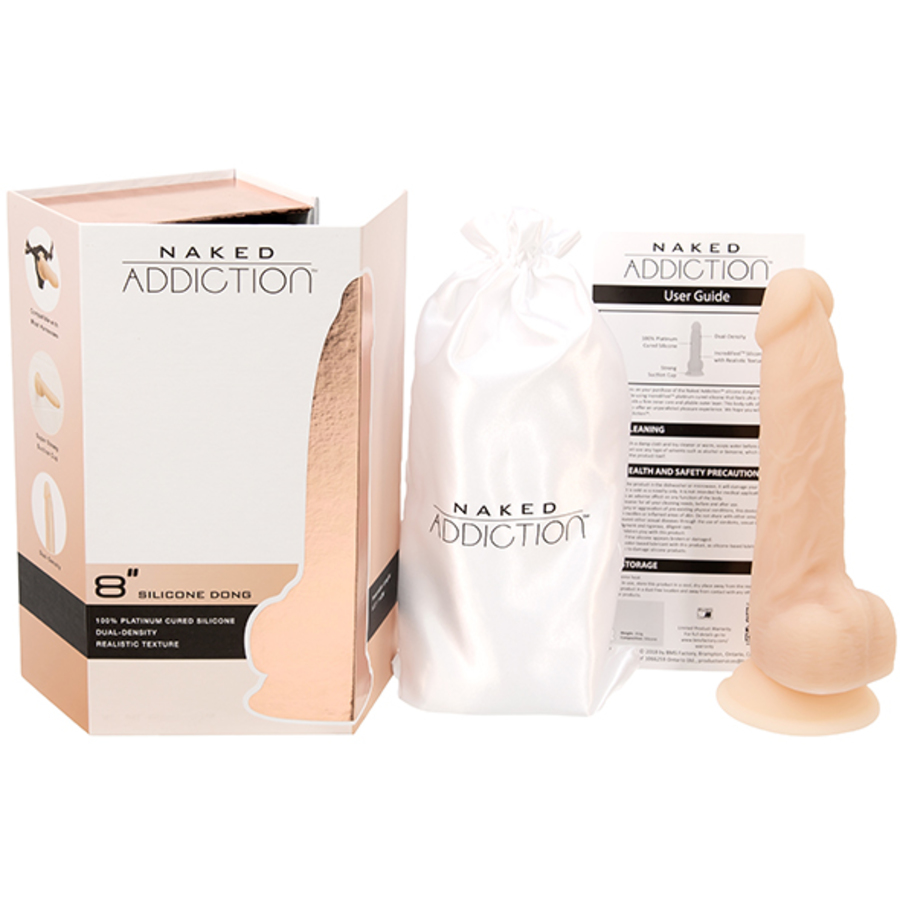 Naked Addiction - Dual Density Dildo 20 cm Vanille Vrouwen Speeltjes