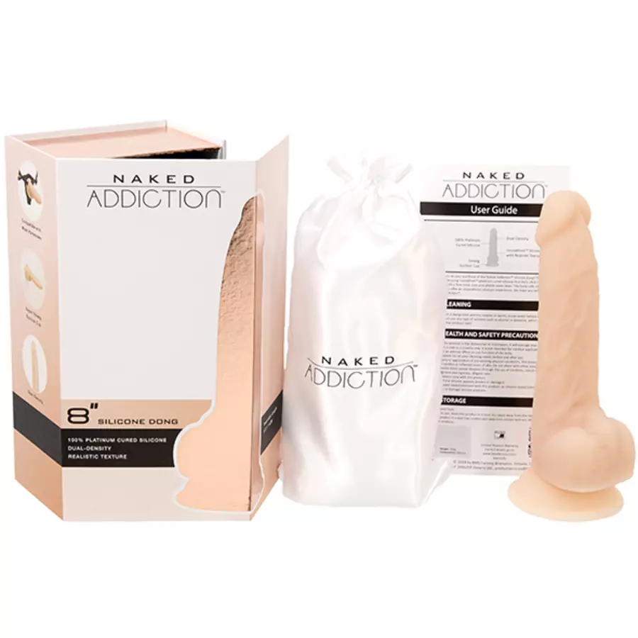 Naked Addiction - Dual Density Dong 20 cm Vanilla Toys for Her
