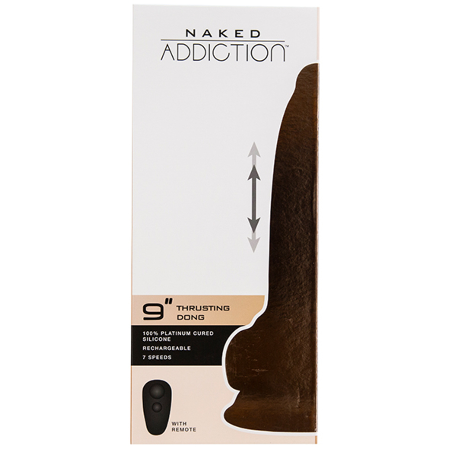 Naked Addiction - Stotende Dildo met Afstandsbediening, 23 cm Vanille Vrouwen Speeltjes