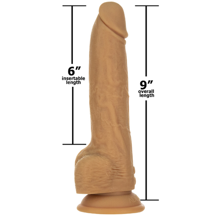 Naked Addiction - Stotende Dildo met Afstandsbediening 23 cm Caramel Vrouwen Speeltjes