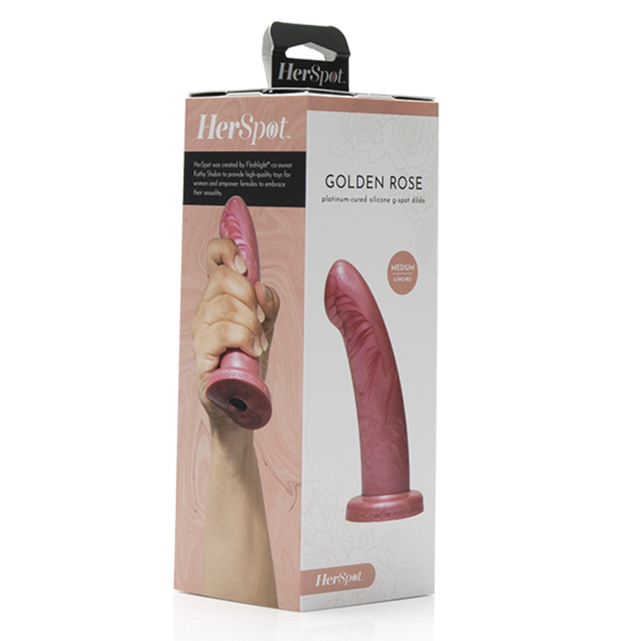 Fleshlight - Fleshlight - HerSpot Dildo Golden Rose Medium Toys for Her