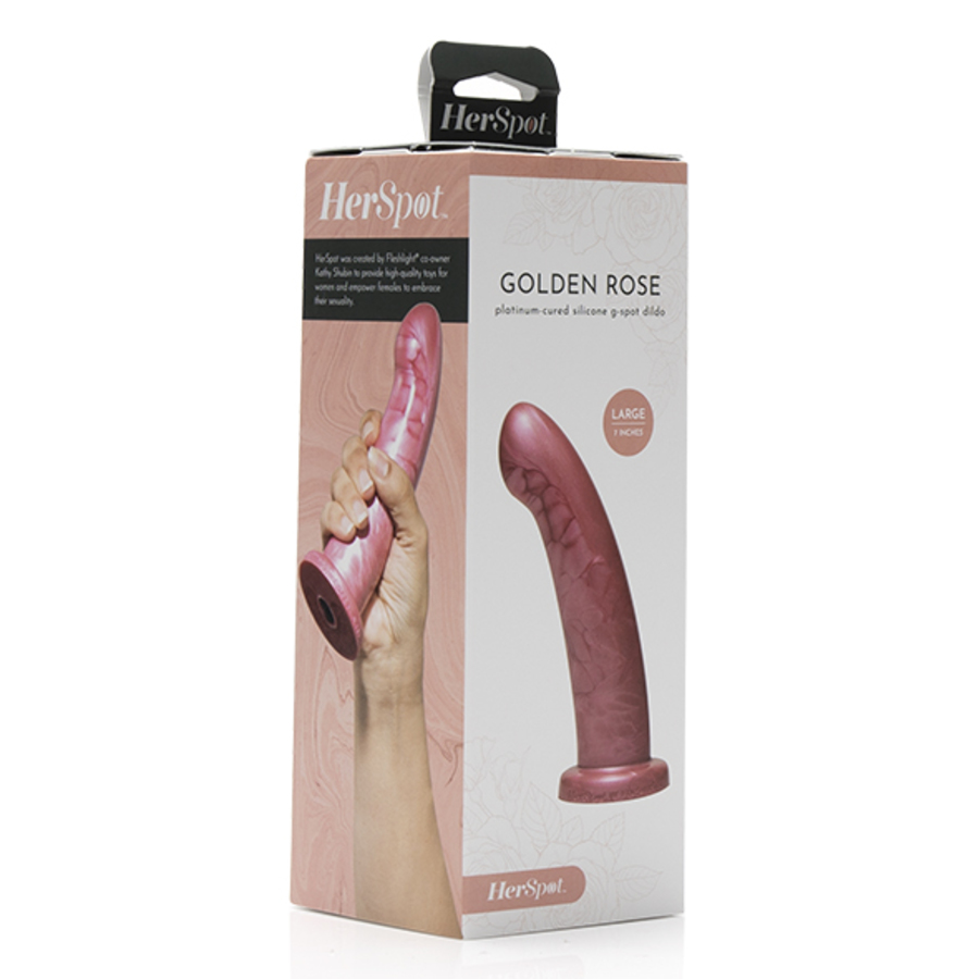 Fleshlight - HerSpot g-spot en anale Dildo Golden Rose Large Vrouwen Speeltjes