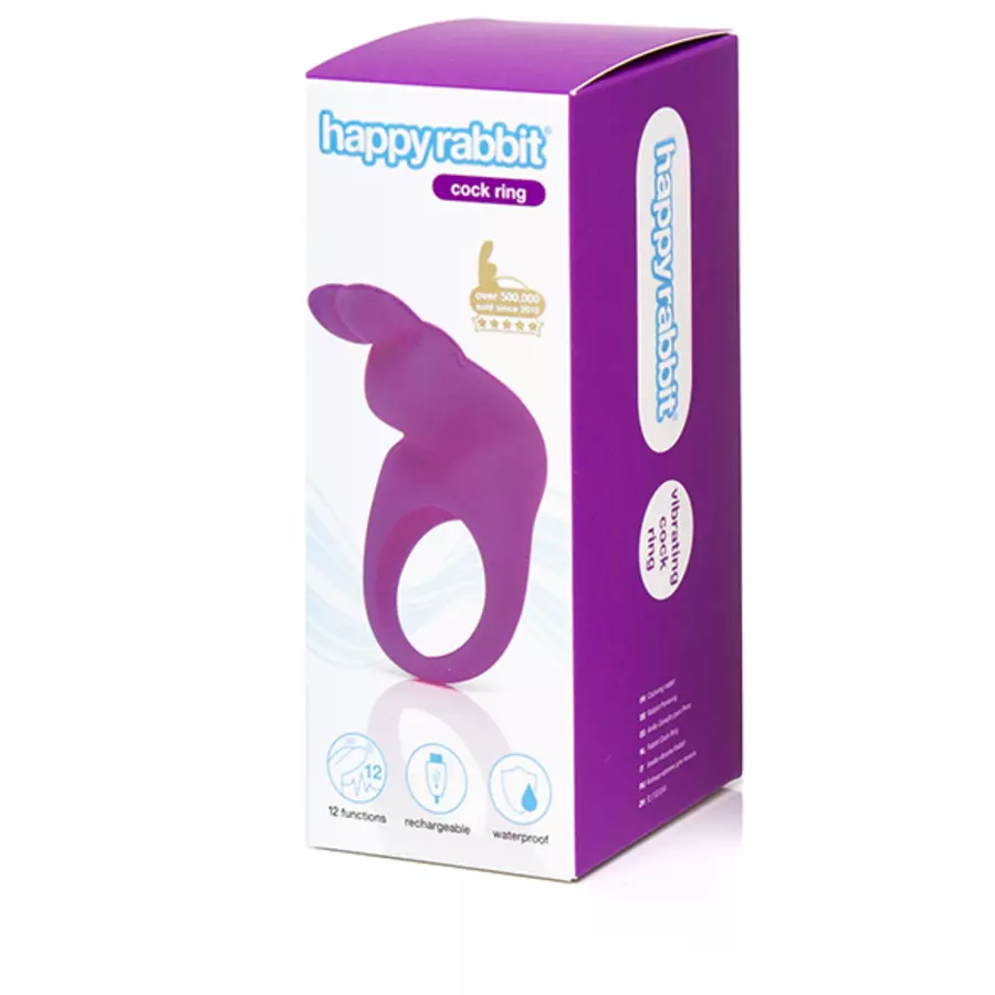 Happy Rabbit - Rechargeable Vibrating Rabbit Cock Ring Male Sextoys