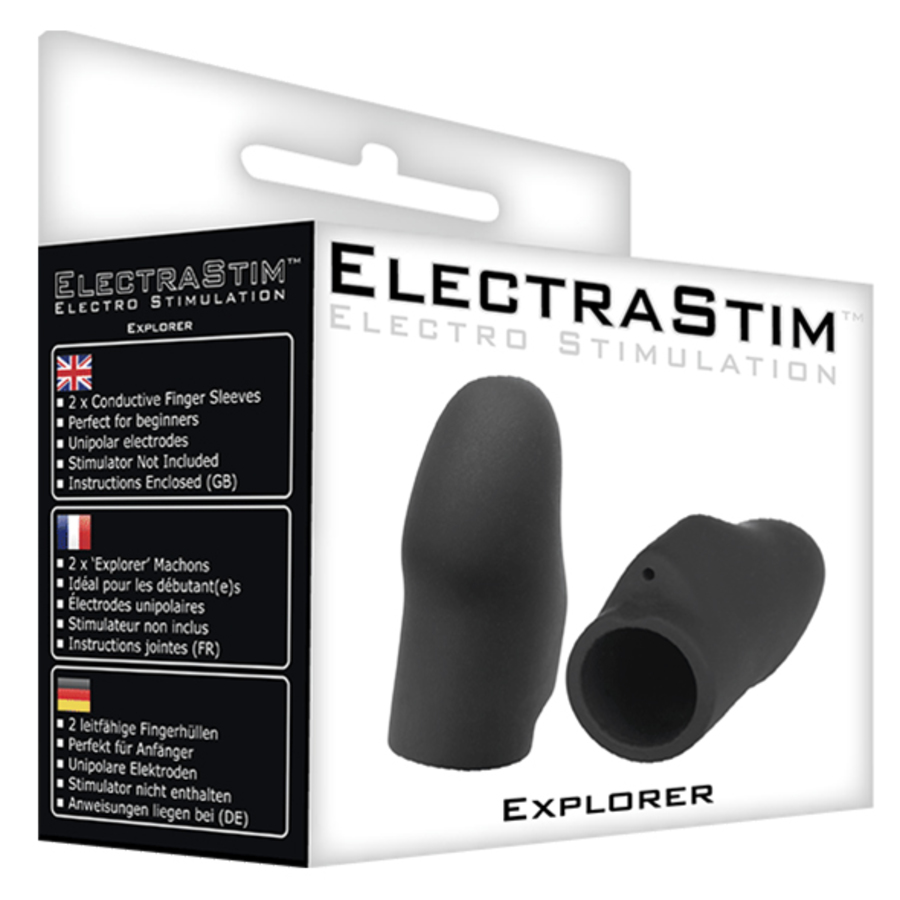 ElectraStim - Silicone Noir Explorer Vinger Sleeves SM