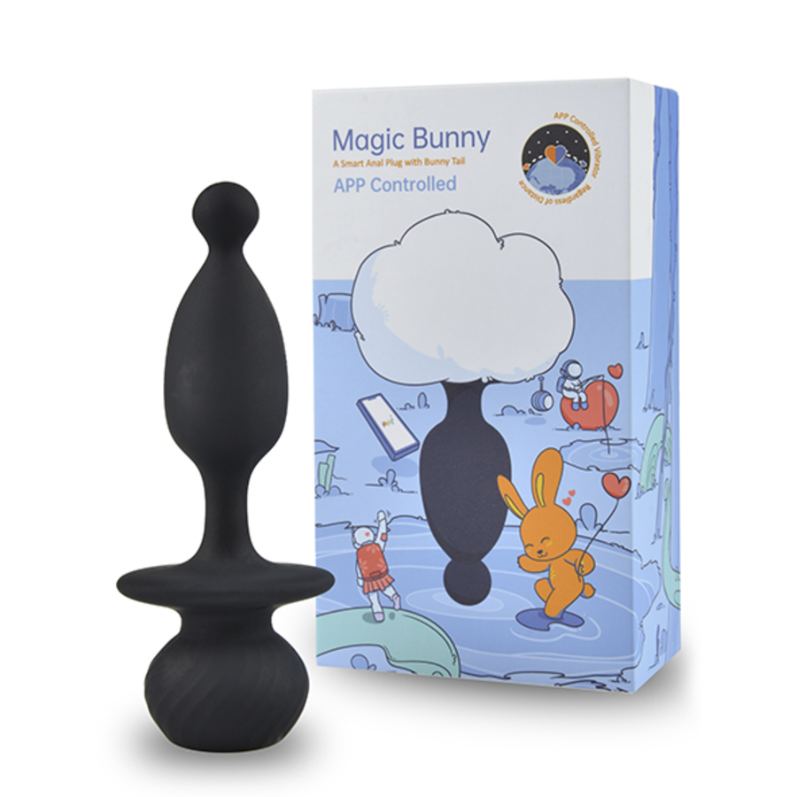 Magic Motion - Bunny App Bestuurbare Vibrerende Bunny Tail Anale Plug Anale Speeltjes