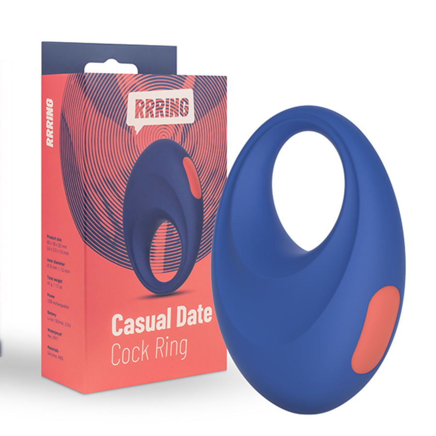 FeelzToys - RRRING Casual Date Vibrerende Cock Ring USB-oplaadbaar Mannen Speeltjes