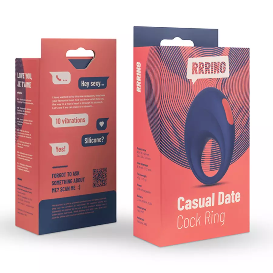 FeelzToys - RRRING Casual Date Vibrerende Cock Ring USB-oplaadbaar Mannen Speeltjes