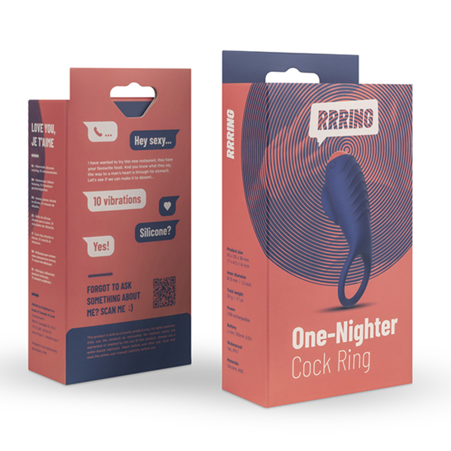 FeelzToys - RRRING One Nighter Vibrerende Cock Ring USB-oplaadbaar Mannen Speeltjes