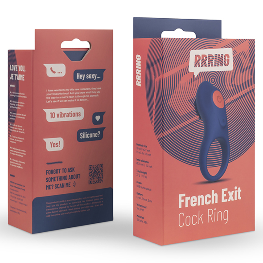 FeelzToys - RRRING French Exit Vibrerende Cock Ring USB-oplaadbaar Mannen Speeltjes