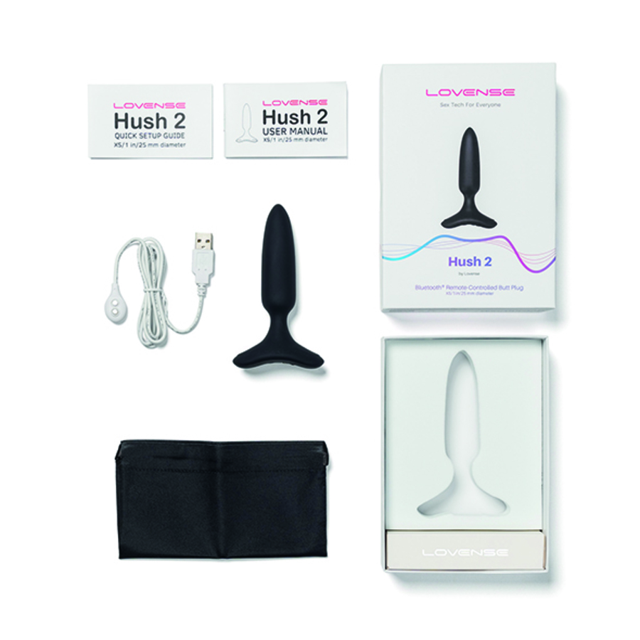 Lovense - Hush 2 Butt Plug XS 25 mm App Bestuurbare Anale Vibrator Anale Speeltjes