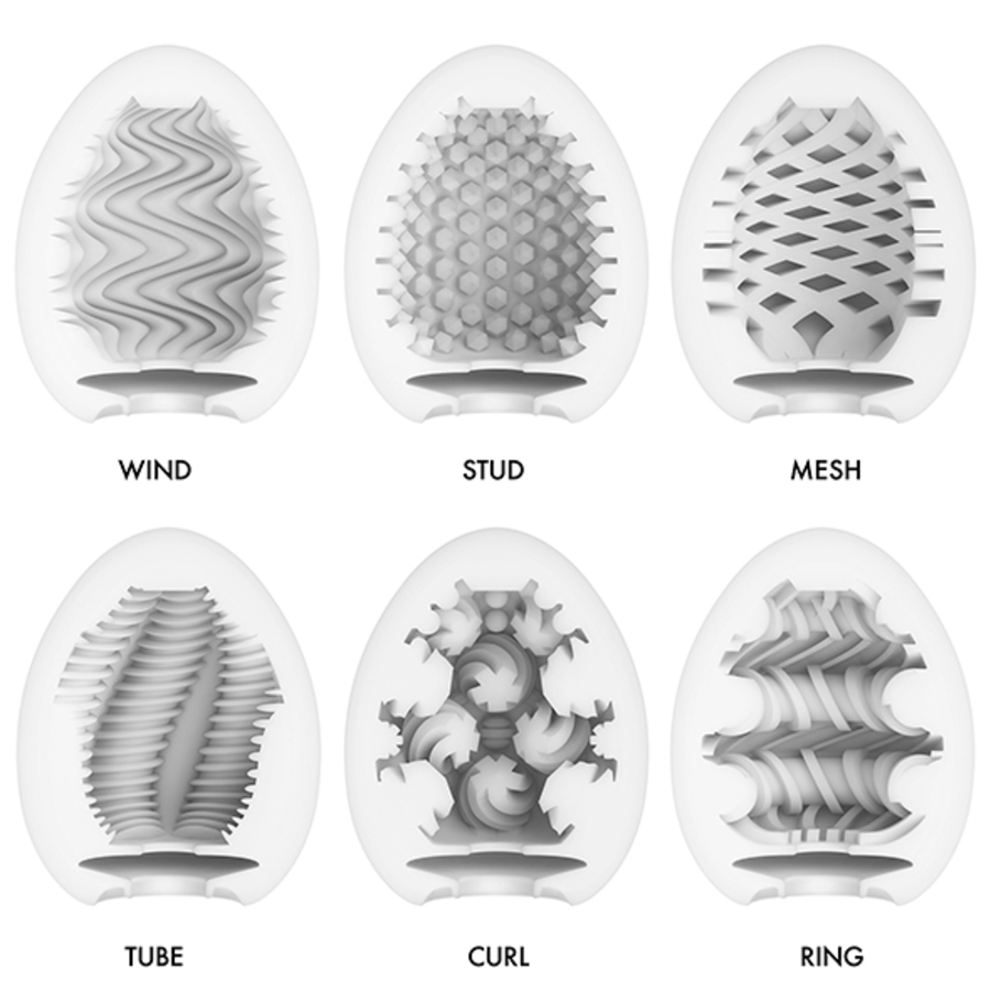 Tenga - Egg Wonder Wind Set van 6 Tenga Masturbators Mannen Speeltjes