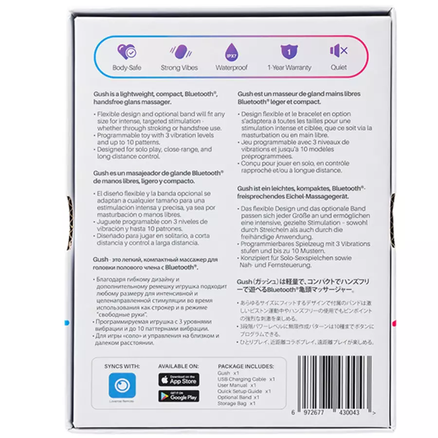 Lovense - Gush Glans Massager App Bestuurbare Masturbator Mannen Speeltjes