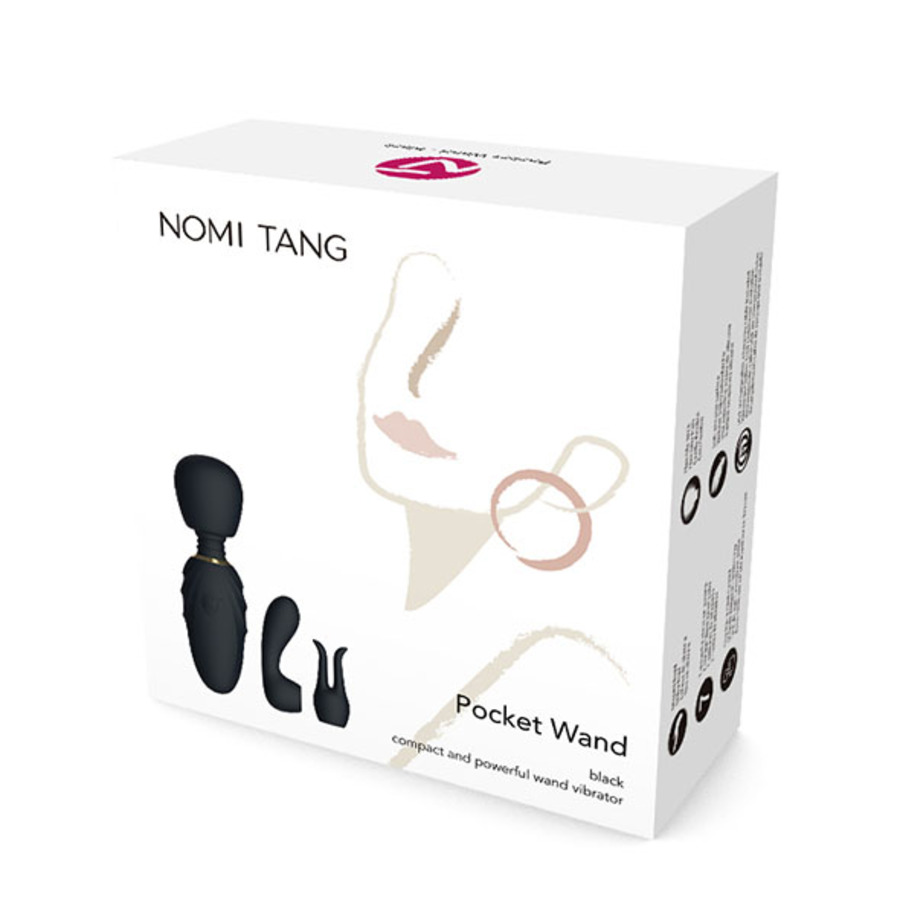 Nomi Tang - Compacte Pocket Wand Massager met Opzetstukken Vrouwen Speeltjes