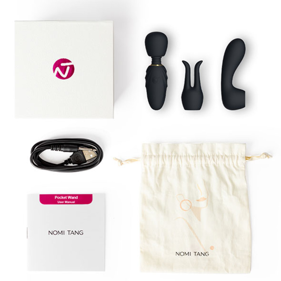 Nomi Tang - Compacte Pocket Wand Massager met Opzetstukken Vrouwen Speeltjes