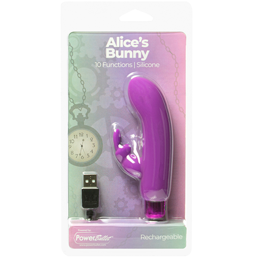 PowerBullet - Alice’s Bunny Vibrator 10 Standen (2 vibrators in één) Vrouwen Speeltjes