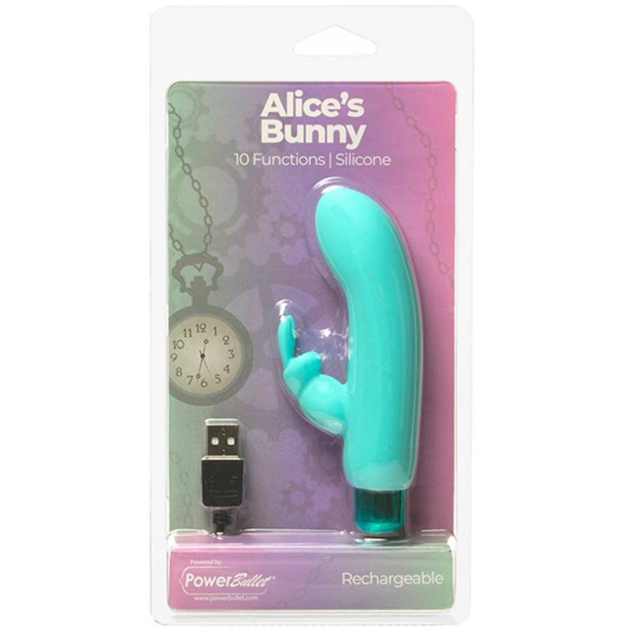 PowerBullet - Alice’s Bunny Vibrator 10 Standen (2 vibrators in één) Vrouwen Speeltjes