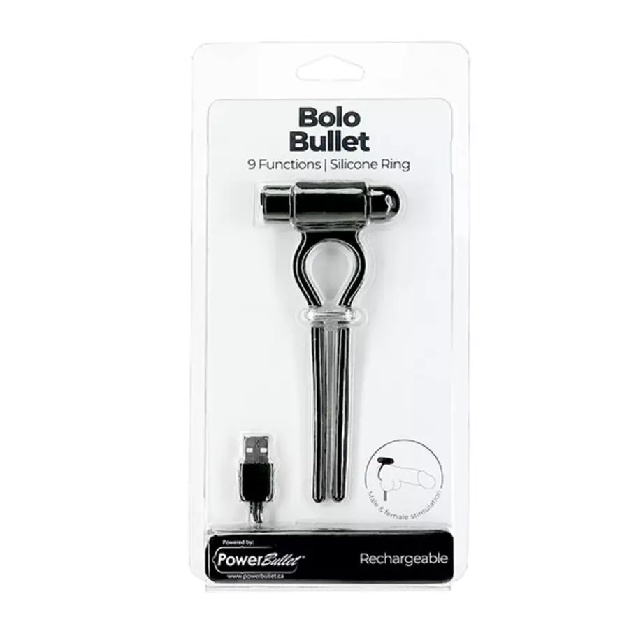 PowerBullet - Bolo Adjustable Penis Ring with Mini 9 Function Male Sextoys