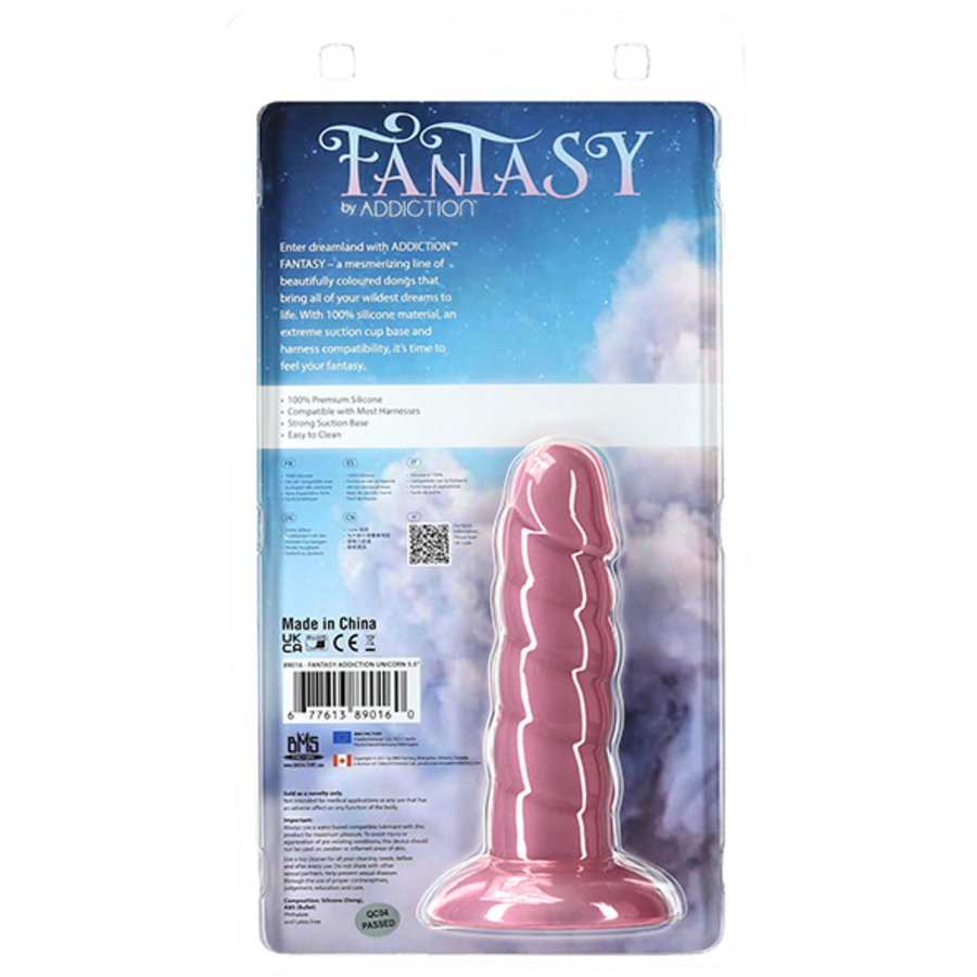 Addiction - Fantasy Addiction Dildo with Suction Cup 14 cm Unicorn Pink Toys for Her