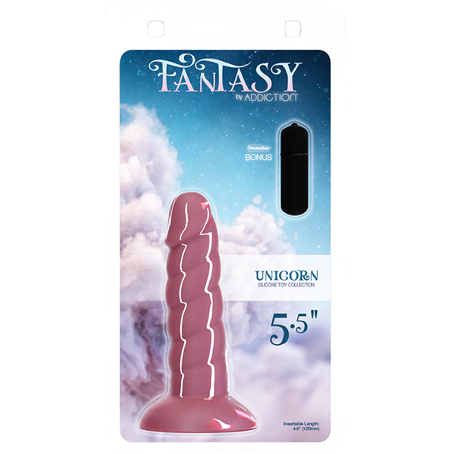 Addiction - Fantasy Addiction Dildo with Suction Cup 14 cm Unicorn Pink Toys for Her