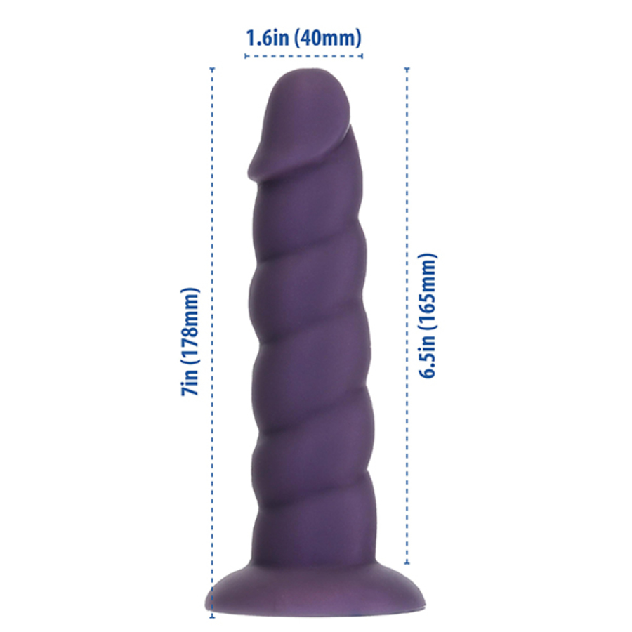 Addiction - Fantasy Addiction Dildo with Suction Cup 18 cm Unicorn Purple Toys for Her