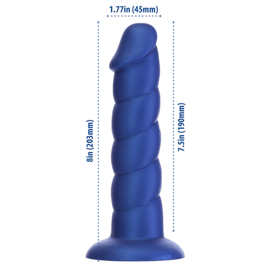 Addiction - Fantasy Addiction Dildo met Zuignap 20 cm Unicorn Blauw Vrouwen Speeltjes