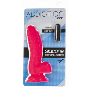 Addiction - Tom Silicone Ribbed Dildo with Suction Cup 18 cm Toys for Her