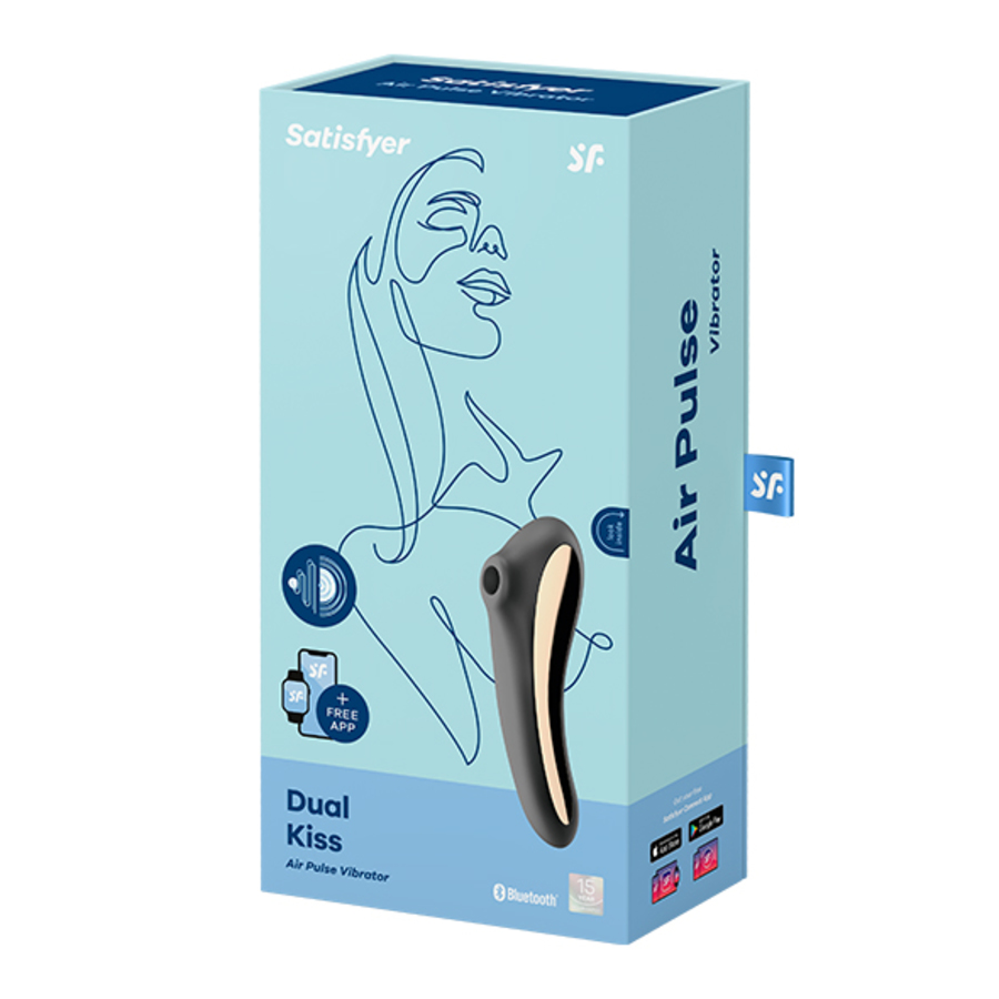 Satisfyer - Dual Kiss Insertable Air Pulse Dubbelzijdige Vibrator Vrouwen Speeltjes