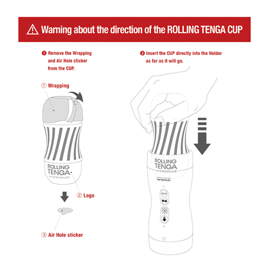 Tenga - Vacuum Gyro Roller Automatic Masturbator Set Male Sextoys