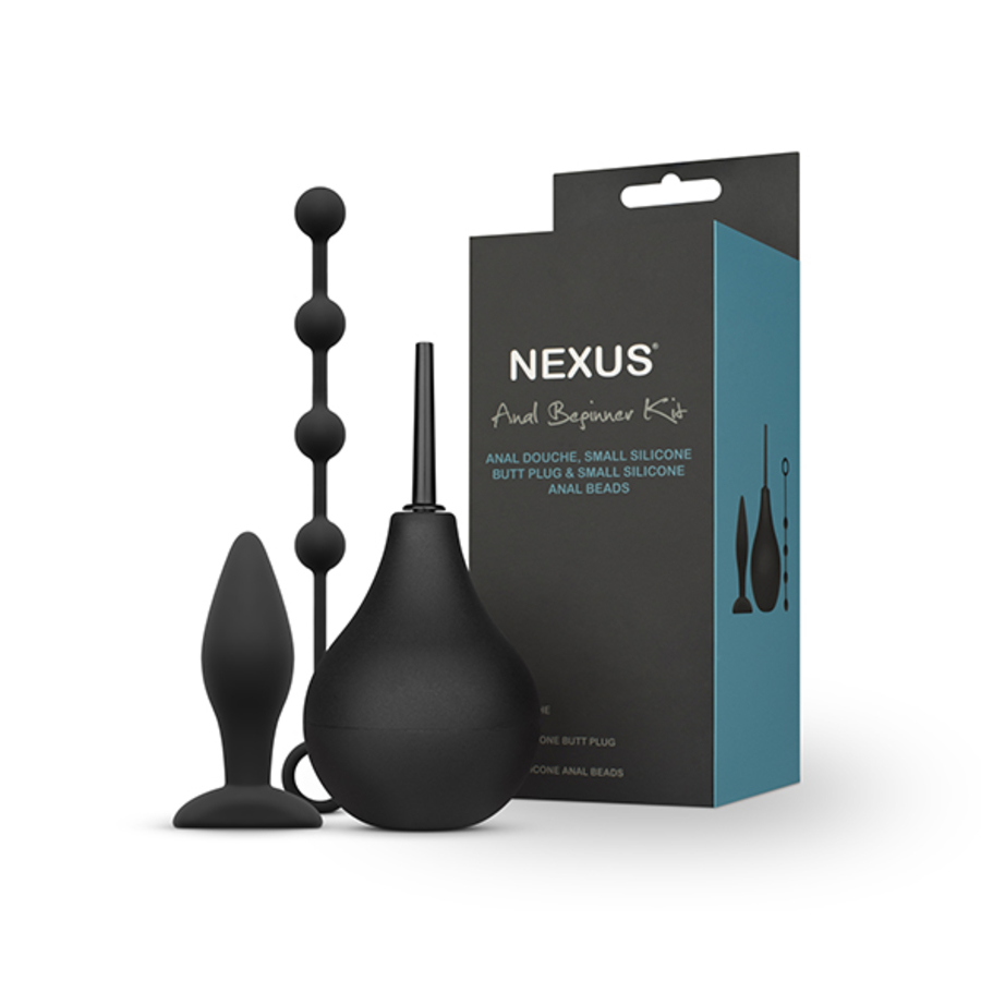 Nexus - Anaal Beginners Kit Beads + Plug + Douche Anale Speeltjes