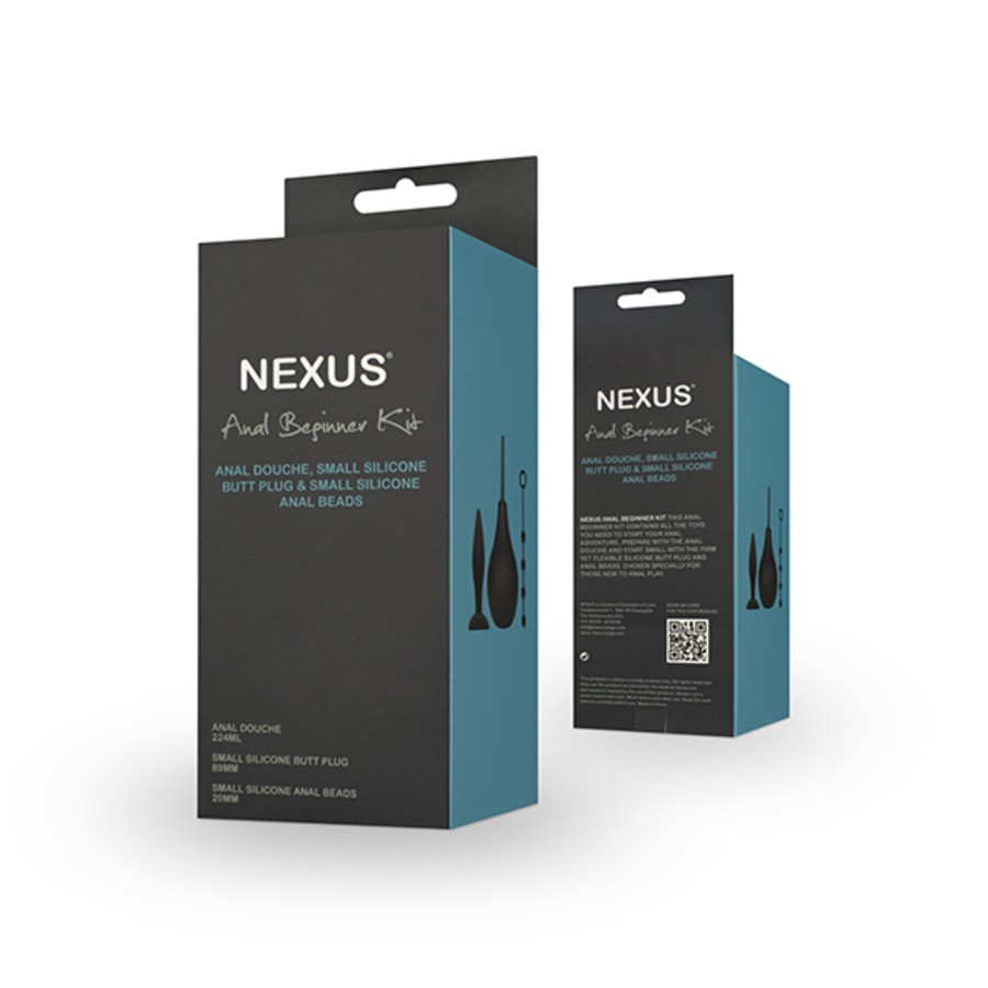 Nexus - Anaal Beginners Kit Beads + Plug + Douche Anale Speeltjes