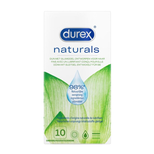 Durex - Naturals Condooms Met Natuurlijk Waterbasis Glijmiddel 10 st.