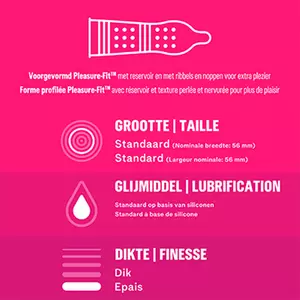 Durex - Pleasure Me Ribbed And Dotted Condoms 10 st. Accessoires