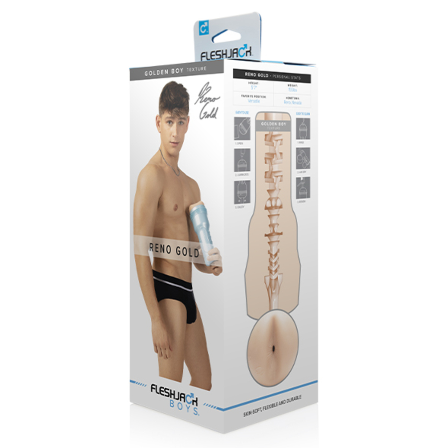 Fleshlight - Fleshjack Boys Reno Gold Golden Boy Mannen Speeltjes