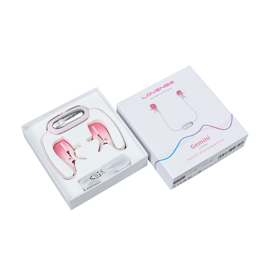 Lovense - Lovense - Gemini App-Controlled Vibrating Nipple Clamps S&M