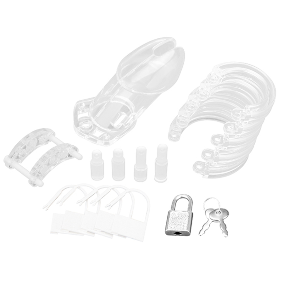 Blueline - Acrylic See-Thru Chastity Cock Cage Male Sextoys