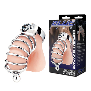 Blueline - Urethral Play Cage Kuisheidsgordel Mannen Speeltjes