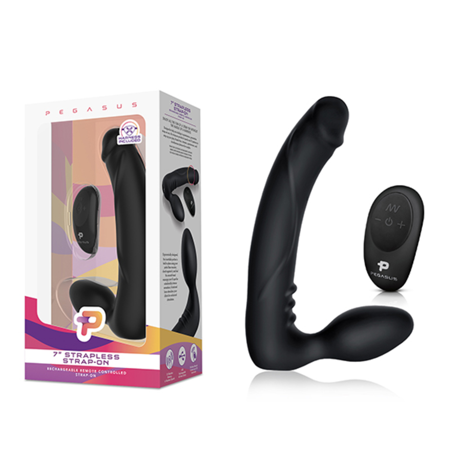 Pegasus - 18cm Strapless Silicone Strap-On met Afstandsbediening Vrouwen Speeltjes