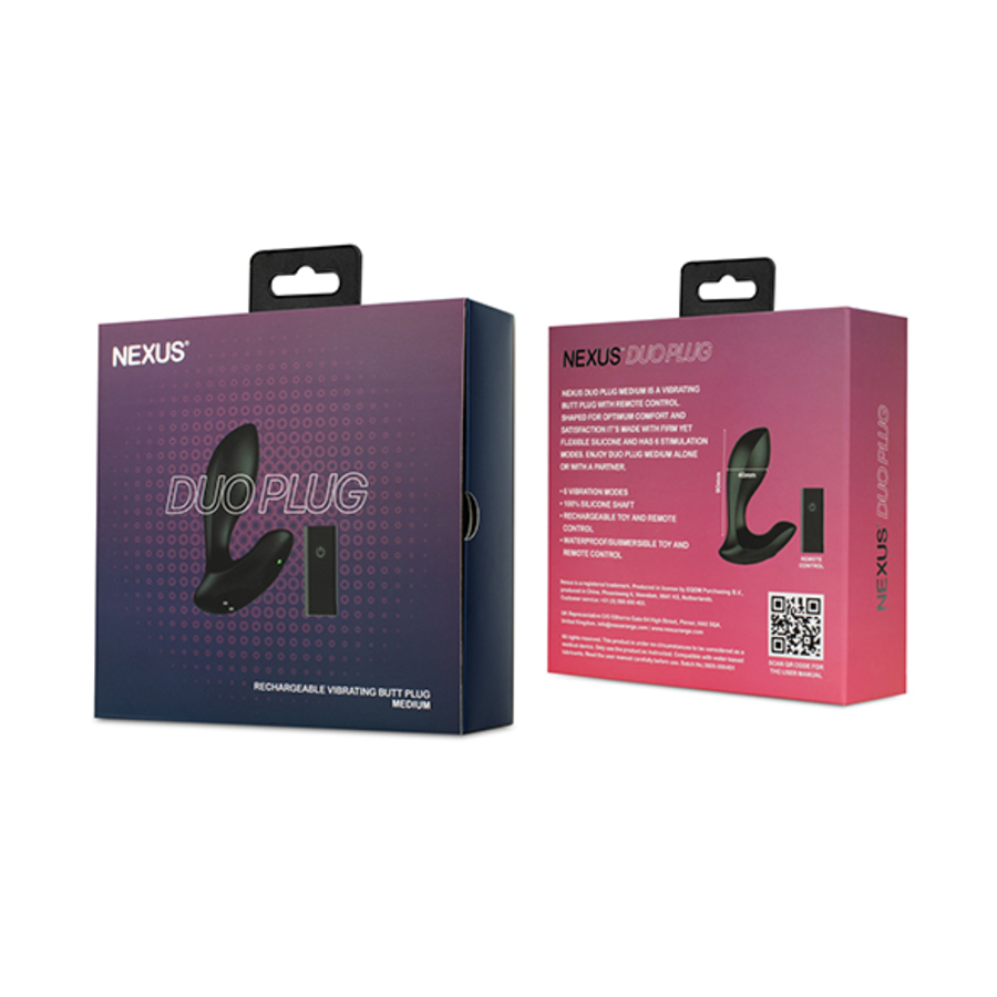 Nexus - Duo Afstandsbediening Beginner Butt Plug Medium Anale Speeltjes