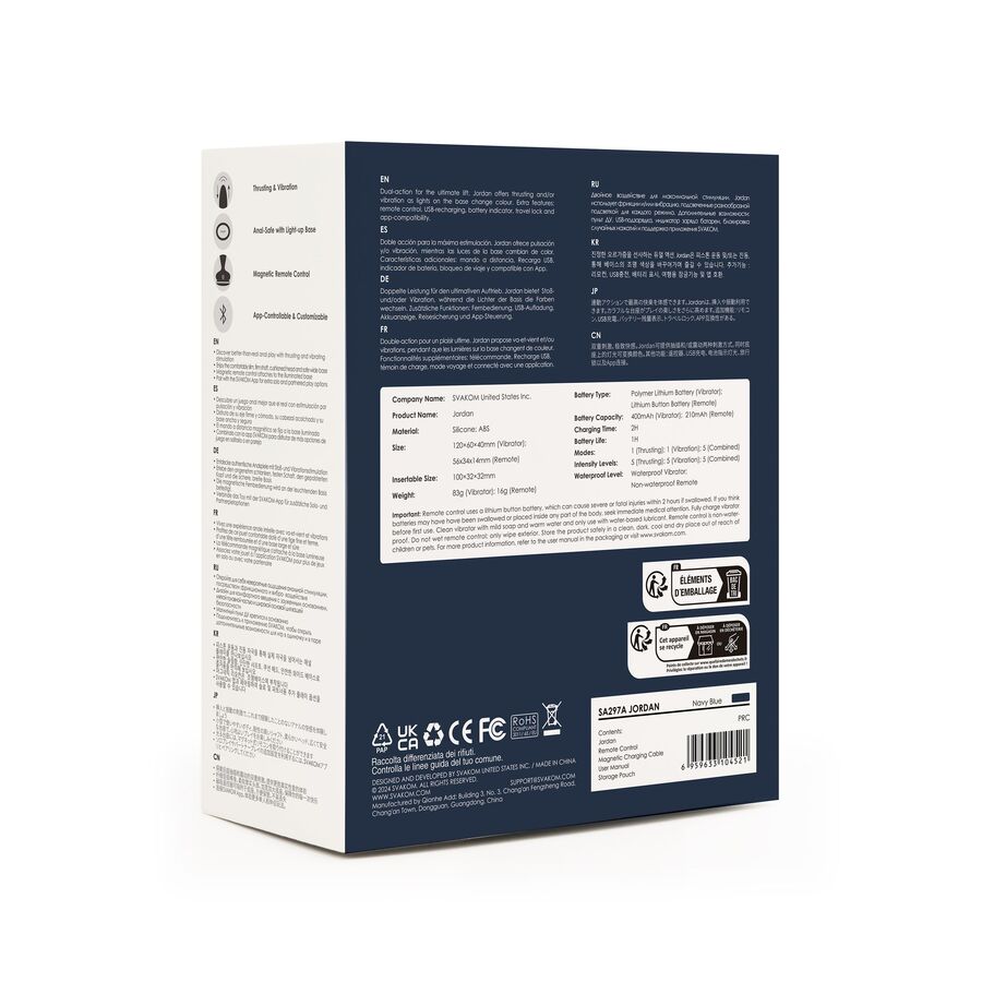 Svakom - Jordan Stotende App Bestuurbare Butt Plug Anale Speeltjes Svakom - Jordan Stotende App Bestuurbare Butt Plug Anale Speeltjes