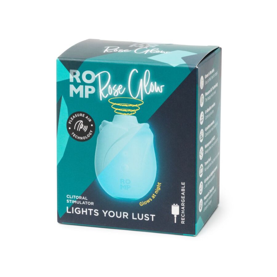 ROMP - Rose Glow in The Dark Luchtdrukvibrator Vrouwen Speeltjes