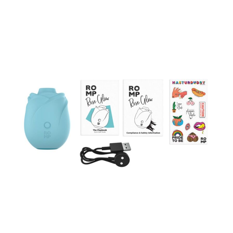 ROMP - Rose Glow in The Dark Luchtdrukvibrator Vrouwen Speeltjes