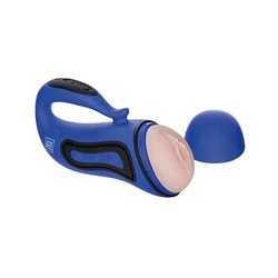 Apollo - Alpha Rechargeable Vibrating Stroker 2 Apollo - Alpha Stroker 2 Blue Male Sextoys