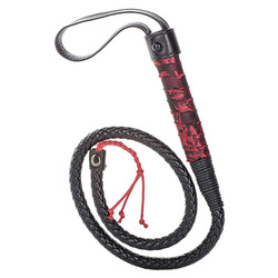 Scandal - Gevlochten Bull Zweep Scandal - Bull Whip Zwart/Rood SM