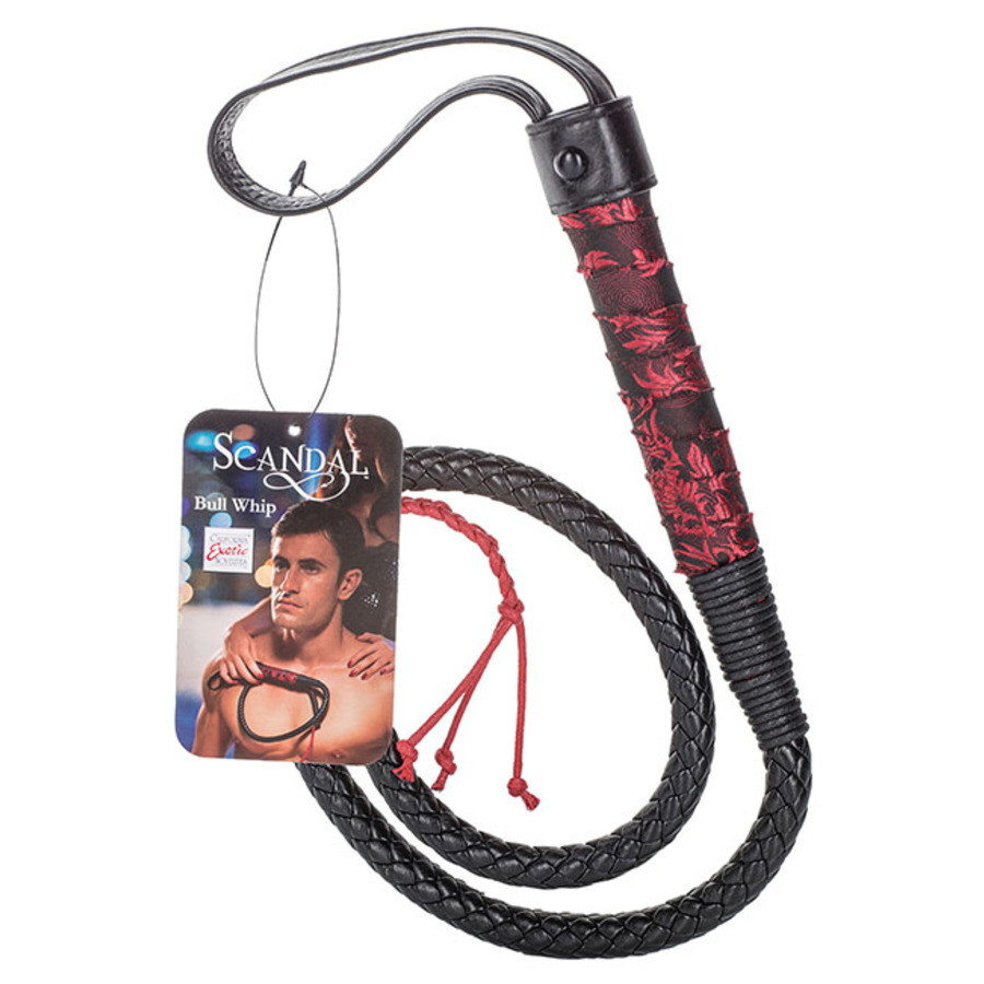 Scandal - Bull Whip Zwart/Rood SM