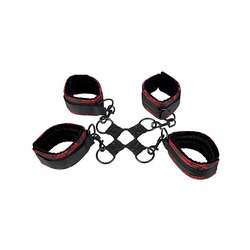 Scandal - Sensual Adjustable Hog Tie Scandal - Hog Tie Black/Red S&M