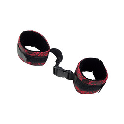 Scandal - Verstelbare Control Hand/Enkel Boeien Scandal - Control Cuffs Zwart/Rood SM