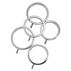 ElectraStim - Metalen Electro Cockringen Set ElectraStim - Solid Metal Cock Ring Set 5 Sizes SM
