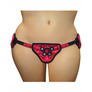 Sportsheets - Plus Size Red Lace and Satin Corset Strap-On Toys for Her